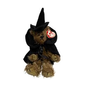VTG Ty Beanie Baby/Attic Treasure Plush "Esmereldo Witch" Teddy Bear 1993